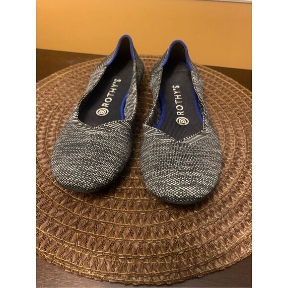 Rothy's Retired Granite Heather The Flats Round Toe  Size 8.5 EUC - Picture 1 of 7